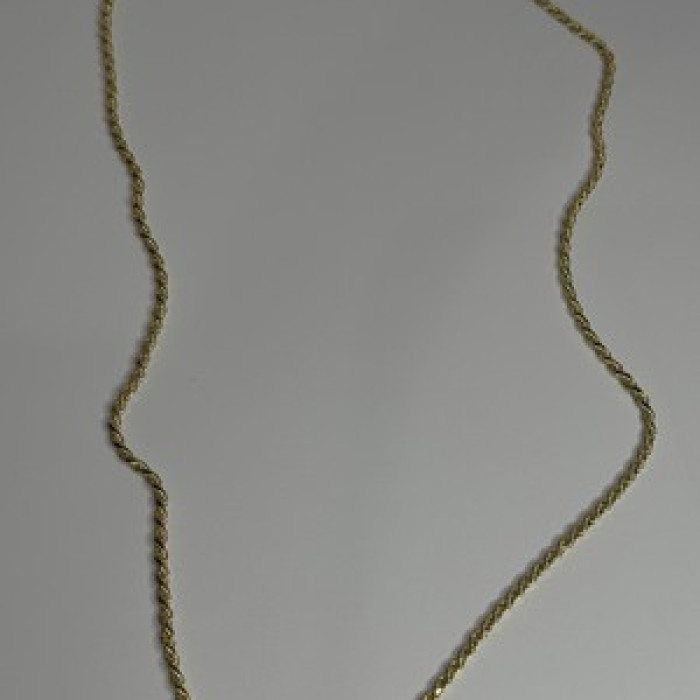 925 Sterling Silver Gold Plated Chain Length 18 Inch