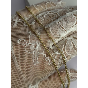 925 Sterling Silver Gold Plated Chain Length 18 Inch