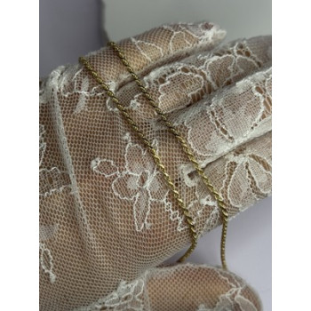 925 Sterling Silver Gold Plated Chain Length 18 Inch