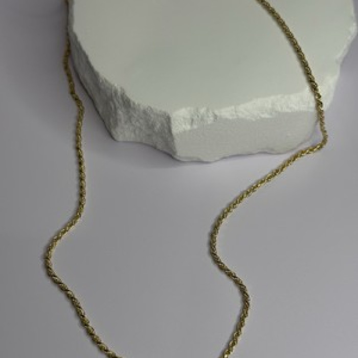 925 Sterling Silver Gold Plated Chain Length 18 Inch