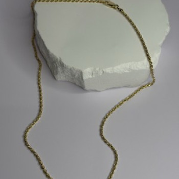925 Sterling Silver Gold Plated Chain Length 18 Inch