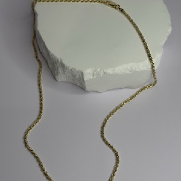 925 Sterling Silver Gold Plated Chain Length 18 Inch