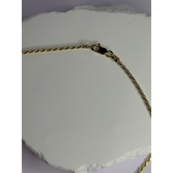 925 Sterling Silver Gold Plated Chain Length 18 Inch