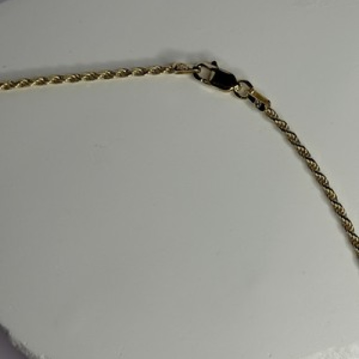 925 Sterling Silver Gold Plated Chain Length 18 Inch