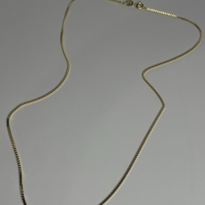 925 Sterling Silver Gold Plated Chain Length 18 Inch