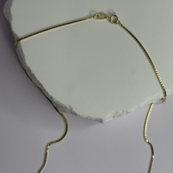 925 Sterling Silver Gold Plated Chain Length 18 Inch