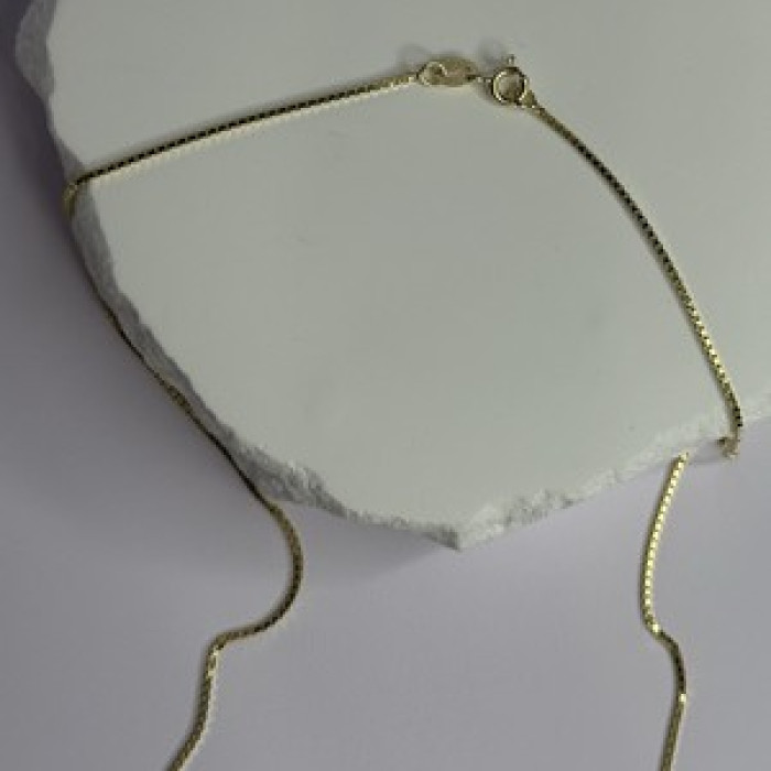 925 Sterling Silver Gold Plated Chain Length 18 Inch