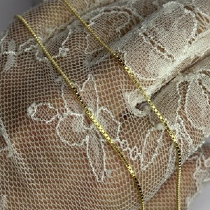 925 Sterling Silver Gold Plated Chain Length 18 Inch