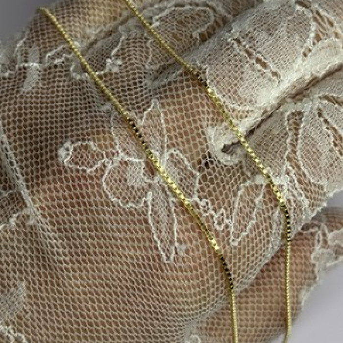 925 Sterling Silver Gold Plated Chain Length 18 Inch