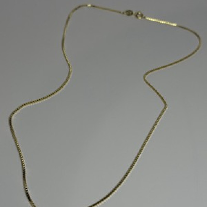 925 Sterling Silver Gold Plated Chain Length 18 Inch