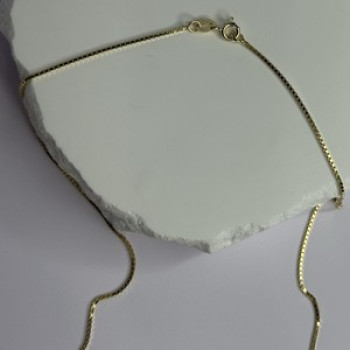 925 Sterling Silver Gold Plated Chain Length 18 Inch