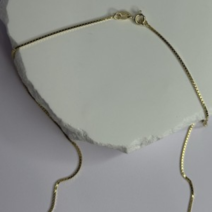 925 Sterling Silver Gold Plated Chain Length 18 Inch
