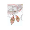 925 STERLING SILVER GOLD PLATED AGATE & SPESSARTINE EARRINGS