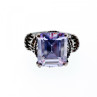 925 Sterling Silver Amethyst Ring Size 6.75