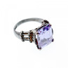925 Sterling Silver Amethyst Ring Size 6.75
