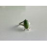 925 Sterling Silver Green Nephrite Ring Size 6.5