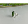 925 Sterling Silver Green Nephrite Ring Size 6.5