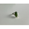 925 Sterling Silver Green Nephrite Ring Size 6.5