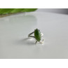 925 Sterling Silver Green Nephrite Ring Size 6.5