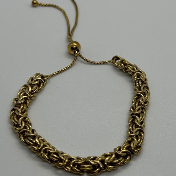 925 Sterling Silver Gold Plated Milor Italy Bracelet