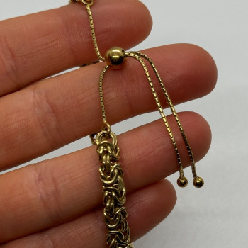925 Sterling Silver Gold Plated Milor Italy Bracelet