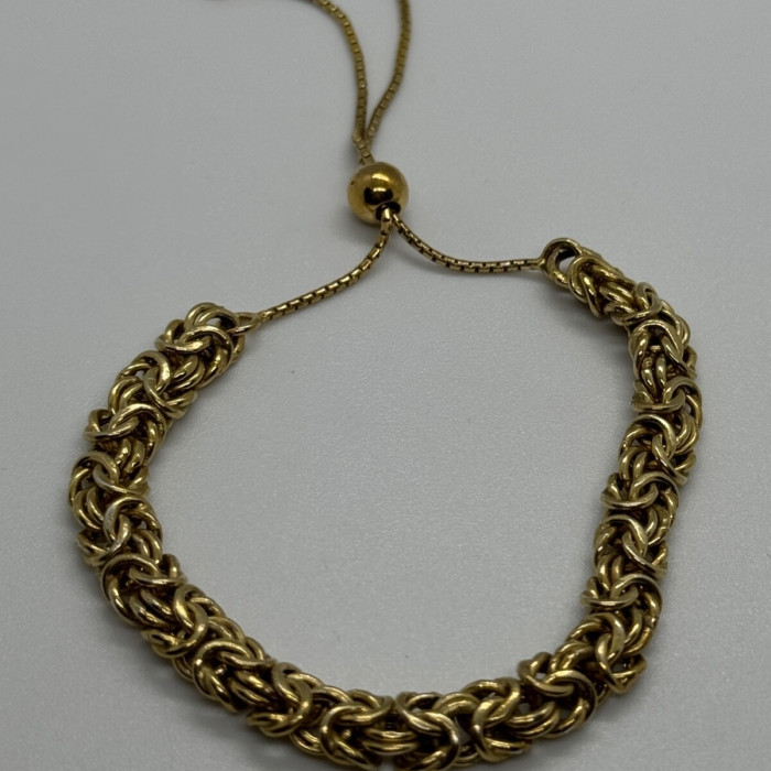 925 Sterling Silver Gold Plated Milor Italy Bracelet