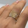 925 Sterling Silver Gold Plated CZ Ring Size 7