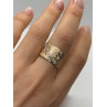 925 Sterling Silver Gold Plated CZ Ring Size 7