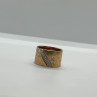 925 Sterling Silver Gold Plated CZ Ring Size 7