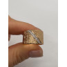 925 Sterling Silver Gold Plated CZ Ring Size 7