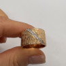925 Sterling Silver Gold Plated CZ Ring Size 7