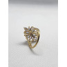 14K YELLOW GOLD TANZANITE & DIAMOND FLOWER RING  SIZE 5.5