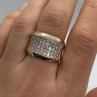 925 Sterling Silver Gold Plated & CZ Ring Size 7