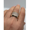 925 Sterling Silver Gold Plated & CZ Ring Size 7