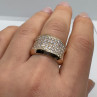 925 Sterling Silver Gold Plated & CZ Ring Size 7