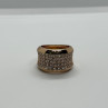 925 Sterling Silver Gold Plated & CZ Ring Size 7