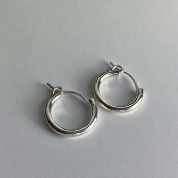 925 Sterling Silver Hoops Earrings