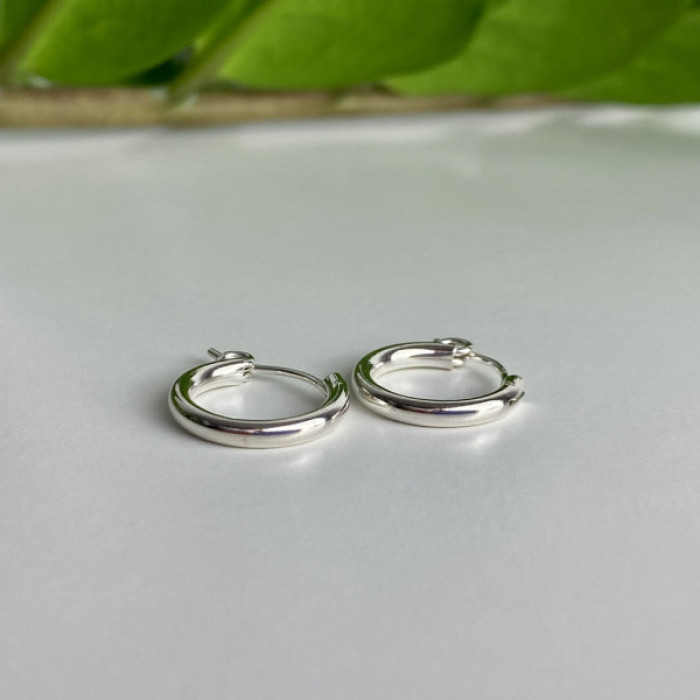 925 Sterling Silver Hoops Earrings