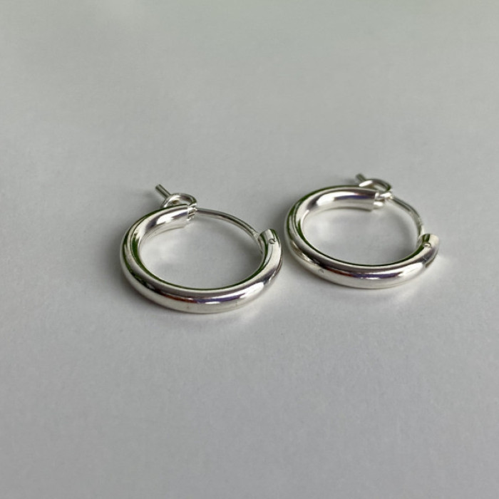 925 Sterling Silver Hoops Earrings