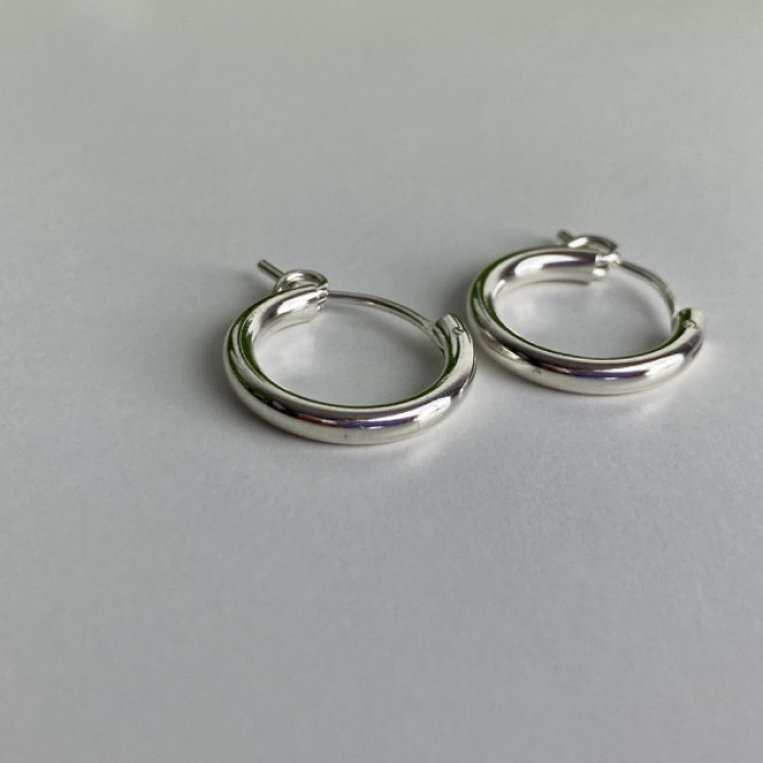 925 Sterling Silver Hoops Earrings