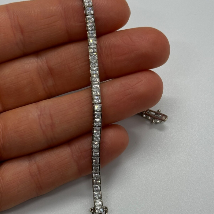 925 Sterling Silver CZ Bracelet