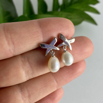 925 Sterling Silver Pearls Earrings