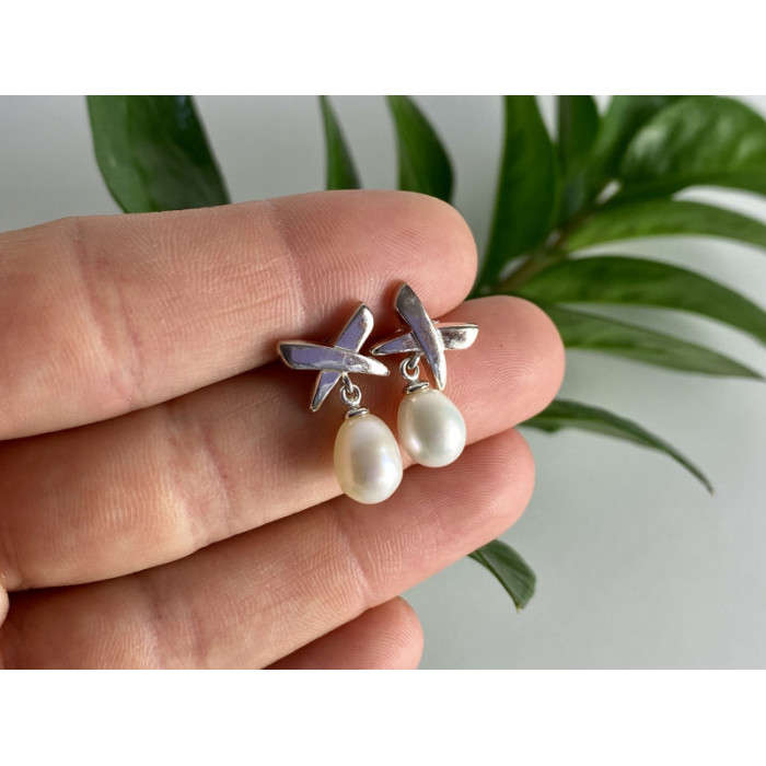 925 STERLING SILVER PEARLS EARRINGS