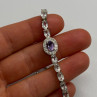 925 Sterling Silver Morganite & Beryl Bracelet