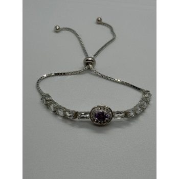 925 STERLING SILVER  MORGANITE & BERYL BRACELET