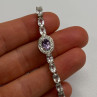 925 Sterling Silver Morganite & Beryl Bracelet