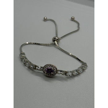 925 STERLING SILVER  MORGANITE & BERYL BRACELET