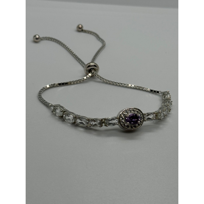 925 STERLING SILVER  MORGANITE & BERYL BRACELET