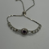 925 Sterling Silver Morganite & Beryl Bracelet