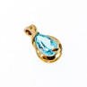 925 Sterling Silver Gold Plated Blue Spinel Pendant